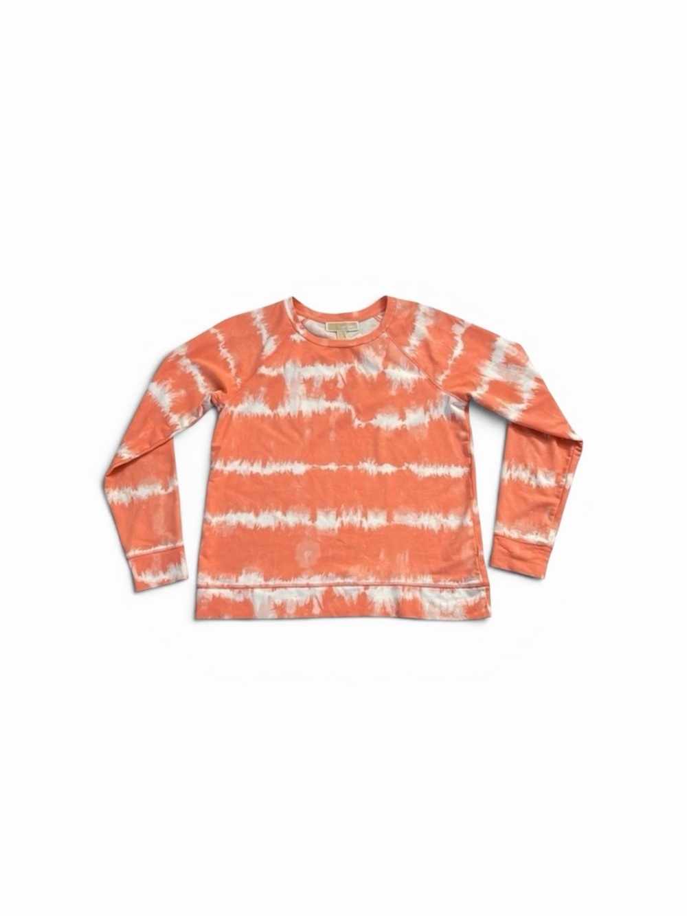 Women’s Michael Kors Tie Dye Coral Orange Pullover Long Sleeve Shirt